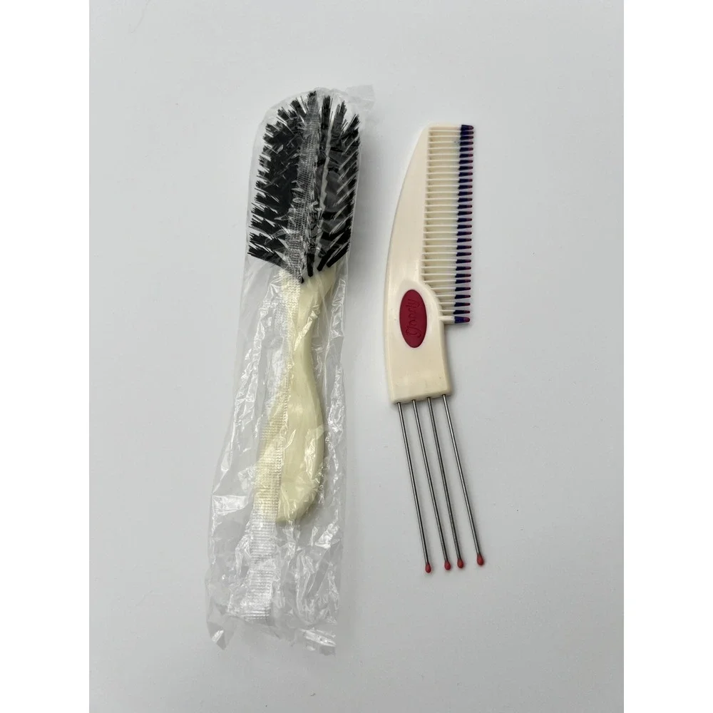 Vintage Goody Hair Comb 90's Colors And Plain + Unbranded Hairbrush